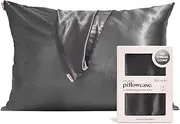Kitsch Satin Pillowcase with Zipper for Hair & Skin - Softer Than Silk Pillow Cases, Smooth Pillow Cover, Machine Washable, Wrinkle-Free, Cooling Satin Pillow Case - Queen/Standard(19x26) - Charcoal