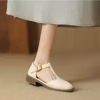 在飛比找momo購物網優惠-【WYPEX】包頭柔軟低跟涼鞋女鞋 不露趾T字涼鞋(2色)