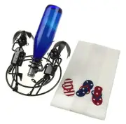 Wine Bodies Wine Bottle Holder Couple Beach Sunbathing Flip Flop Towel Set Decor