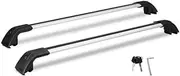 TINIANHHCT Cross Bars Lockable Fits for VW Touareg 2011-2019 with Flush Side Rails Roof Rack Cargo Luggage Carrier, Black+Silver