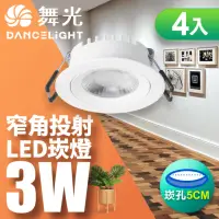 在飛比找momo購物網優惠-【DanceLight 舞光】可調角度LED浩克崁燈3W 崁