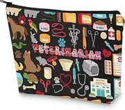 WZMPA Funny Veterinarian Cosmetic Bag Vet Tech Gift Veterinary Survival Kit Vet Appreciation Gift, Veterinarian, Cosmetic Bag