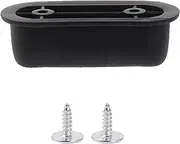 BQLZR Black Plastic Luggage Bracket Side Stud Foot Pad 1.14 Inch Hole Spacing D Type
