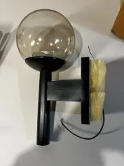 Vintage 1980s McGraw- Edison outdoor light sphere black globe NOS New in box