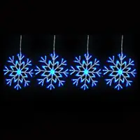在飛比找PChome24h購物優惠-摩達客 聖誕燈裝飾燈LED燈四雪花片造型燈(192燈/藍白光