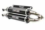 Trinity Black Stage 5 Dual Slip On Exhaust Pipe Polaris RZR XP 1000
