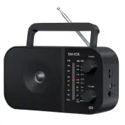 AM FM Radio with Bluetooth Speaker, Rechargeable Radio Portable, AC Plug in o...