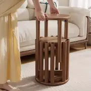Stackable Stools Set of 4,4-In-1 Wood Stool,Round Wooden Stools with Anti-Slip F