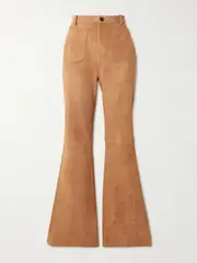 [STOULS] STOULS - Laurent Suede Flared Pants - Camel - x small x small Brown