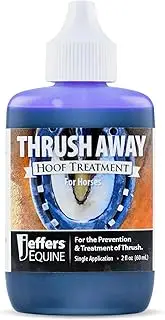 Jeffers Equine Thrush Away – 2% Iodine Hoof Treatment for Horses & Livestock, Hoof Care Solution for Wet & Dry Conditions, Supports Hoof Hygiene, Easy Application, Farm & Stable Use