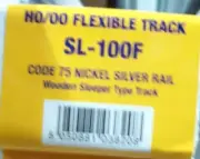 PECO SL-100F HO/OO SCALE FLEXI TRACK CODE 75 NICKEL SILVER RAIL 1 BOX 25 PIECES