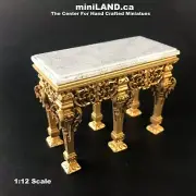 Napoleon period style gold exquisite console TABLE for dollhouse miniature 1:12