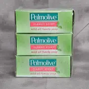 PALMOLIVE Bath Bar Soap, Classic Scent, 3.2 oz Bars, Pack of 3, Sealed