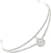 [BESPORTBLE] Rhinestone Tiara for Women Sparkly Bling Crown for Bride Bridal Shower Birthday Parties Comfortable Fit Durable Design Compliment Getting Accessory