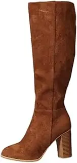 [ZJWBB] Women's Pointed Toe Knee High Boots Faux Suede Side Zipper Chunky Block Heel Stretch Winter Thigh High Boots
