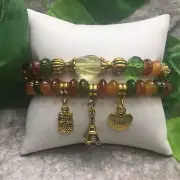 2 PC Handmade Bohemian Beaded Stackable Stretch Bracelet Set New Free Ship 8034