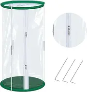 DECOHS PVC Mini Greenhouse, 21.6" x 11.8" Portable Warm Small Greenhouse Cover, Foldable Transparent Plant Protector with Zipper & Nails for Indoor Outdoor Gardening Plants Cold Frost Protection