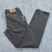 Travis Mathew Legacy Relaxed Fit Straight Jeans Mens 30 Black Denim Stretch Pant