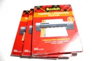 SCOTCH THERMAL LAMINATING POUCHES 3 MIL 300 ( 3 X 100 ) POUCHES 8.9" X 11.4"