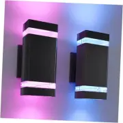 Up and Down Outdoor Wall Light, RGB Color Changing Outdoor Lights,App&Voice