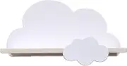 Cloud Shelves for Children’s Nursery Or Bedroom - Kids Nursery Room Shelves,Floating Bedroom Baby Book Shelf Storage Shelf, Cloud Floating Wooden Shelf Wall Decoration,White