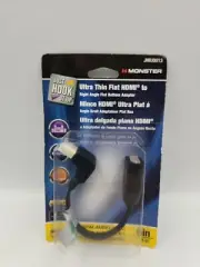 MONSTER CABLE ULTRA THIN FLAT HDMI TO JACK ADAPTER Right Angle Flat Bottom
