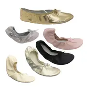 Girls Genuine Jiffies Classic Ballet Flats Elastic Edge Soft Insole