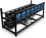 8 GPU Stackable Aluminum Mining Rig Frame Case for Crypto & Test Bench PC