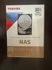 Toshiba N300 NAS 10TB Internal 7200 RPM 3.5 in (HDWG51AXZSTB) Hard Drive
