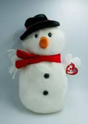 Ty Beanie Buddy "HOLIDAY SNOWMAN" "SNOWBALL" MINT MWNT w/ERROR "BEAUTIFUL"