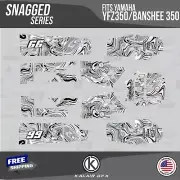 Graphics Kit for Yamaha YFZ350 Banshee 350-16 MIL Snagged - White