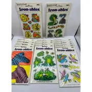 Vintage Lot of 15 Packs Scratch & Sniff Iron-ables Patches Frog Zebra Dragon Cat