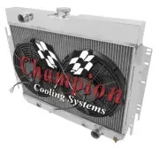 RC Champion 2 Row Radiator W/ 2 12" Fans for 1966 - 1968 Chevrolet Caprice (for: Chevrolet)