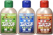 Holts MH956 Aluminum Oxide Repair Supplies, Compound, Liquid Compound Mini Set (Fine, Extra Fine/Ultra Fine), 2.8 fl oz (80 ml) x 3 Piece Set
