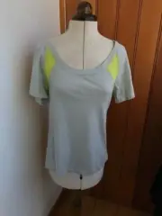 oakley perform beautifully grey neon yellow mesh t shirt top xs l bnwt