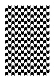 WAVY BACKGROUND ABSTRACT Large Stencil Template Airbrush Paint 6 1/2" X 10"