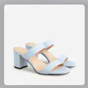 J Crew Leather double-strap block-heel sandals Size 8.5