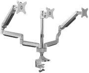 Ergovida Gas Spring Triple Monitor Arm with USB & Media Port