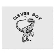 2 x 'Clever Boy Dinosaur' Microfibre Lens / Glasses Cleaning Cloths (LC00020702)