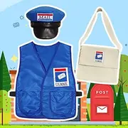Boys Girls' Postman Cosplay Costume Outfits For Masquerade Cosplay Kid's Vest Hat
