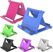 YENIE Desktop Cell Phone Stand Holder, Portable Universal Desk Stand for All Mobile Smart Phone Tablet Display (6 Mixed Colours)