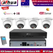 DAHUA 4CH 4PoE NVR Dual Light WizSense Color Surveillance IP Camera Systems lot