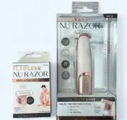 Flawless Nu 18K Gold Finishing Touch Rechargeable Razor and Replacement Head