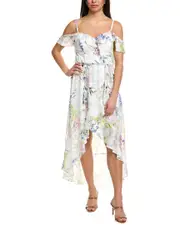 Julia Jordan Printed Burnout Chiffon Maxi Dress