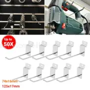 30/50 Slatwall Hooks Storage Shelf Tool Grooved Display Showroom Rack 100 150mm