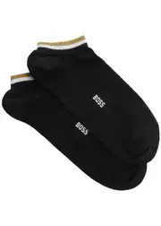 Boss Striped Cotton-blend Trainer Socks - set of two - Black - 5.5 6.5 (IT39-40) 5.5 6.5 (IT39-40)