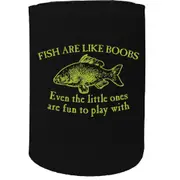Alcohol Golf Stubby Holder - Fish Boobs Fishing - Funny Novelty Birthday Gift Joke Beer Can Bottle