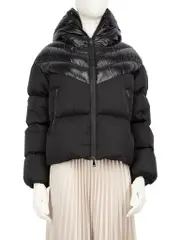 Black Puffer Hooded Jacket