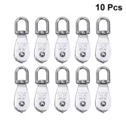 10 Pcs Block and Tackle Single Machine Puller Fishing Net Pulley