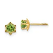 14k Madi K 4mm CZ Birthstone (Aug) Screwback Earrings SE166